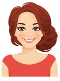 Beautiful woman with different facial expressions set isolated vector illustration